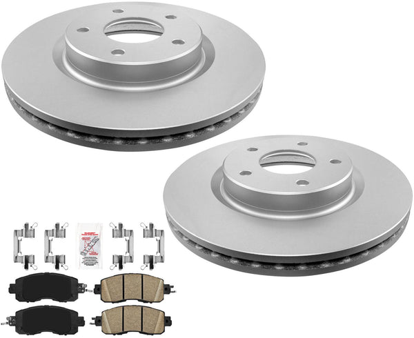 Front Coated Disc Brake Rotors Brake Pads For Nissan Altima 13-23 4 Door Sedan
