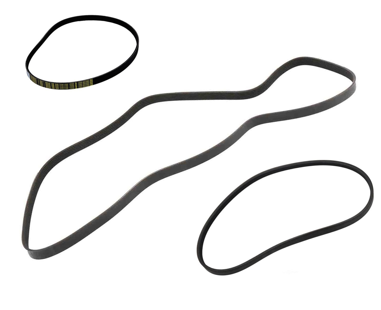 3Pc Engine Belts Kit For Chevrolet Silverado 4.3L 5.3L 6.2L 2014 2015 2016 2018