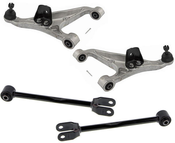 Rear Upper & Lower Control Arms W/ Bushings For Infiniti G37 2009-2013 Coupe