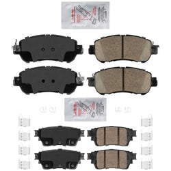 Front Rear Ceramic Disc Brake Pads For Nissan Kicks S 21-2023 W 4W Disc Brakes