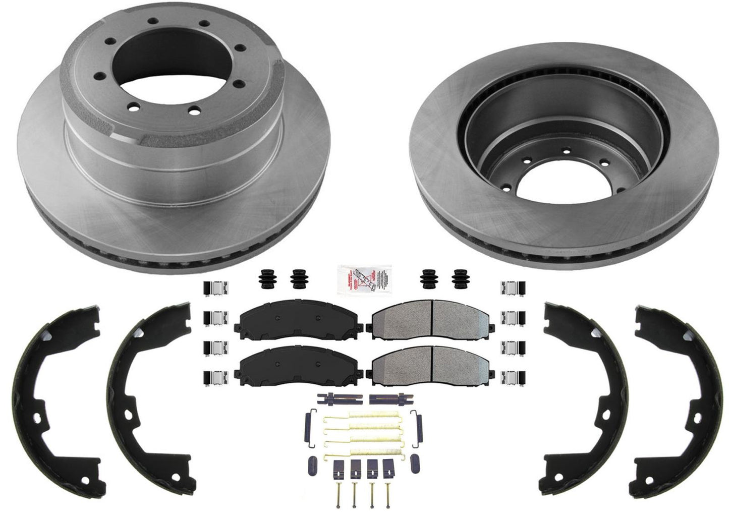 Carbon Rear Brake Rotors Fleet Brake Pads For Ford F350 Super Duty 2014-22 DRW