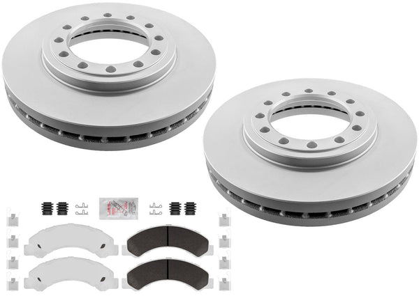 Ultra-Premium Fleet Front Galvanized Brake Pads & Coated Rotors FOR LFC 3500