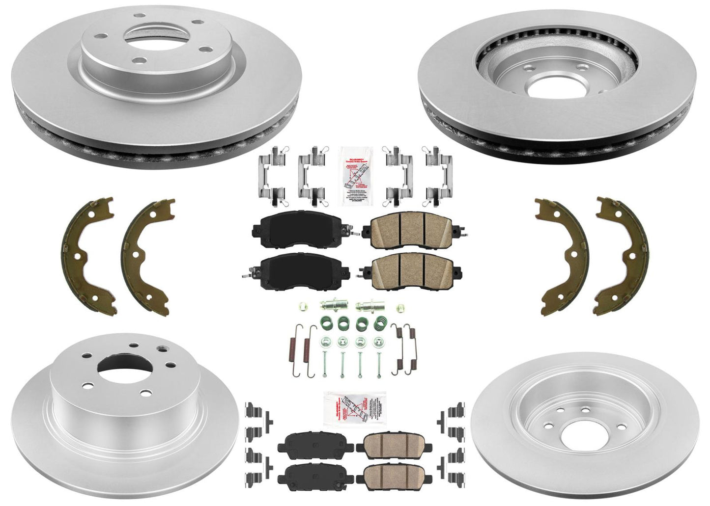 Pastillas de freno de rotores de freno de disco para Nissan Altima 4 puertas 13-23 con estacionamiento manual