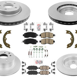 Pastillas de freno de rotores de freno de disco para Nissan Altima 4 puertas 13-23 con estacionamiento manual