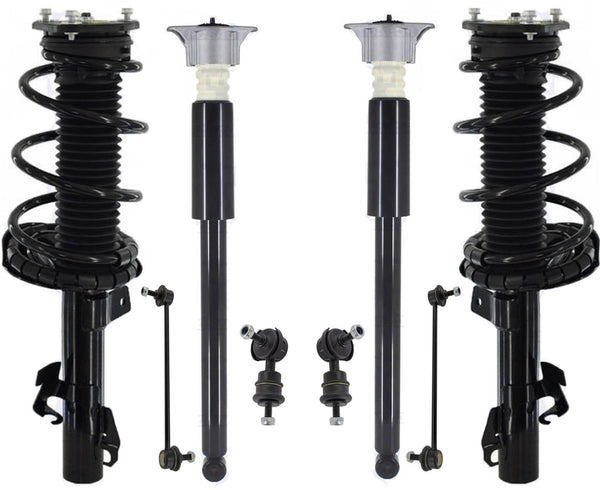 Front Struts W/ Spring Rear Complete Shocks & Links For Volvo C70 2006-2013