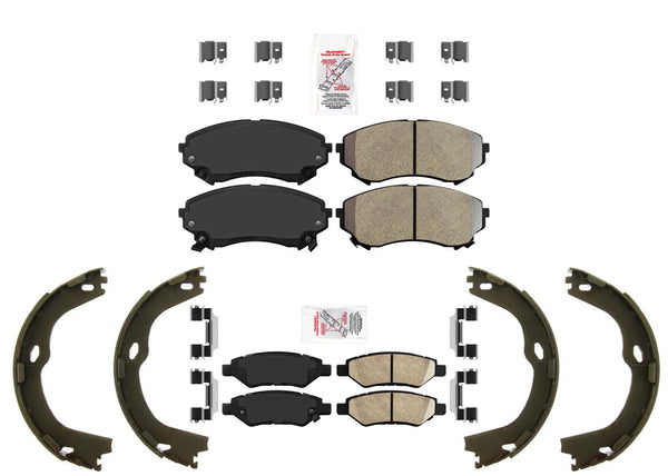 Premium Ameri Disc Brake Pads Parking Shoes For Cadillac CTS 08-14 Heavy Duty