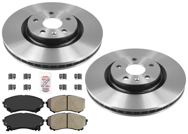 Performance Front Disc Brake Rotor Brake Pads Rotors For CTS 08-14 Heavy Duty