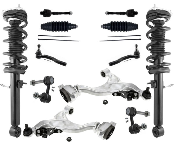 Front Struts Lower Control Arms Tie Rods & Links For Q60 14-17 Rear Wheel Drive