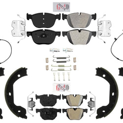 Semi Metallic Disc Brake Pads Parking Brake Shoes for 2007-2018 BMW X5 3.0L