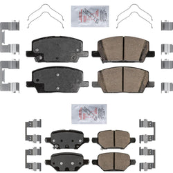 Ameri Ceramic Front Rear Disc Brake Pads Hardware For 2018-2022 Chevrolet Trax