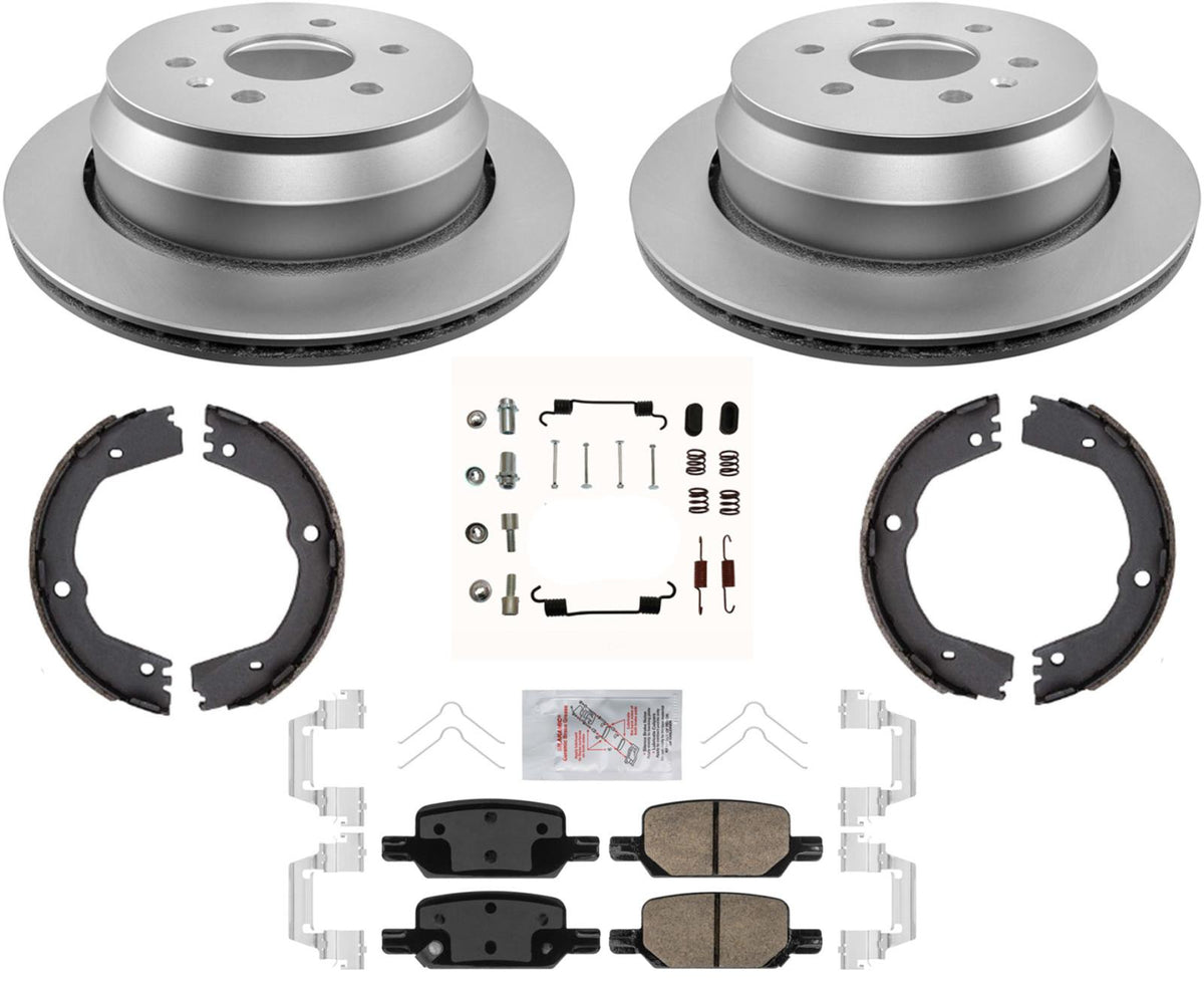 324MM Rear Coated Brake Rotors Disc Brake Pads For Chevrolet Colorado 2021 2022 - Photo 1