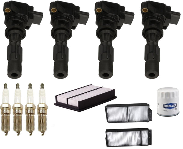 Direct Ignition Coil Platinum Spark Plugs Tune Up Kit For Mazda 3 2.5L 12-2015