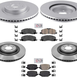 Pastillas de freno de rotores de freno de disco delanteros revestidos de 345 mm para Lincoln Aviator 6p 2020-2022