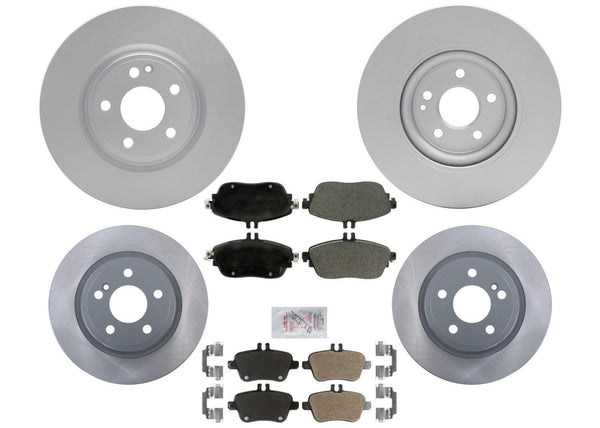 Pastillas de disco + rotores de freno de disco delantero y trasero para Mercedes Benz B250 2013-2019