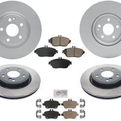 Frt & Rr Brake Disc Rotors Pads for 13-19 Mercedes Benz CLA250 W/O Sport Package