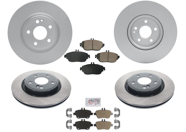 Pastillas de rotores de disco de freno delantero y trasero para Mercedes Benz CLA250 13-19 sin paquete deportivo