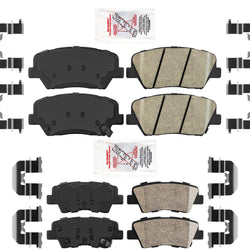 Ameri Ceramic Front Rear Disc Brake Pads Hardware For Hyundai Azera 2010-2017
