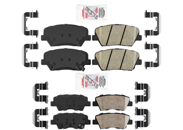 Ameri Ceramic Front Rear Disc Brake Pads Hardware For Hyundai Azera 2010-2017