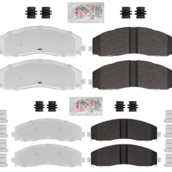 Fleet Front & Rear Galvanized HD Disc Brake Pads for Ford F250 Super Duty 13-21