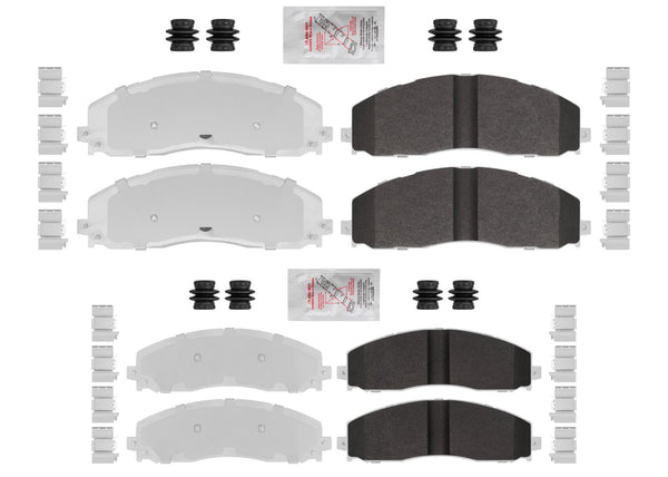 Fleet Front & Rear Galvanized HD Disc Brake Pads for Ford F250 Super Duty 13-21