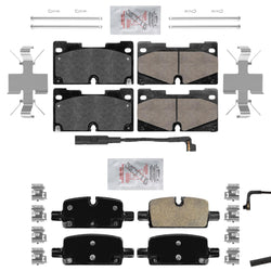 AmeriPro Ceramic Front & Rear Disc Brake Pads Hardware for GMC Yukon 2021-2023
