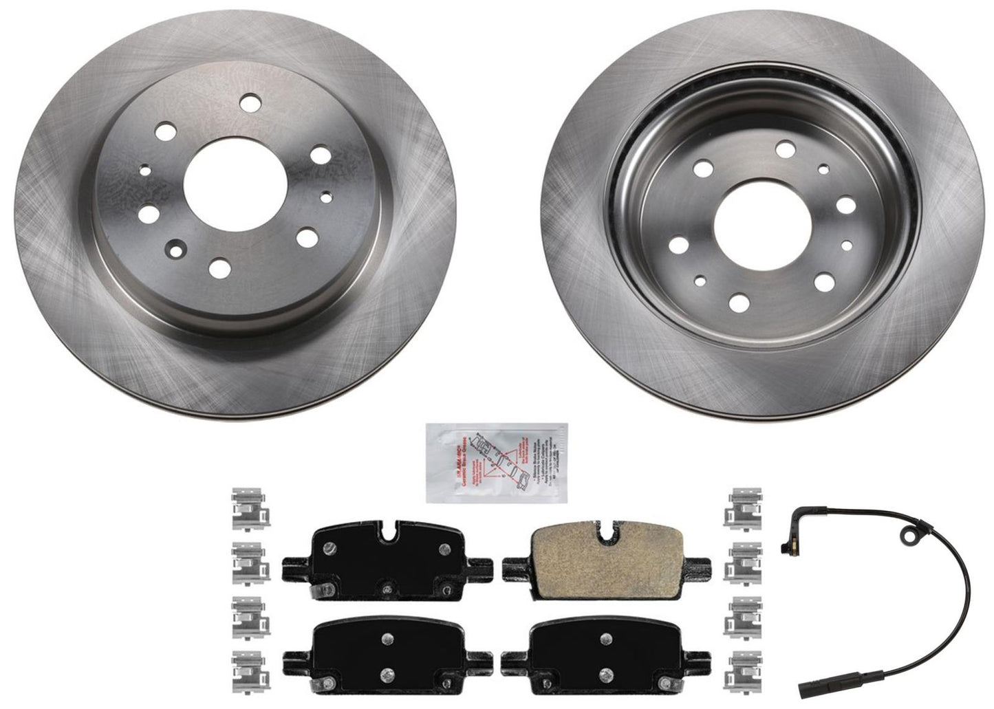 Rear Coated Disc Brake Rotors Ceramic Pad Sensor Fits 2021-2024 Chevrolet Tahoe