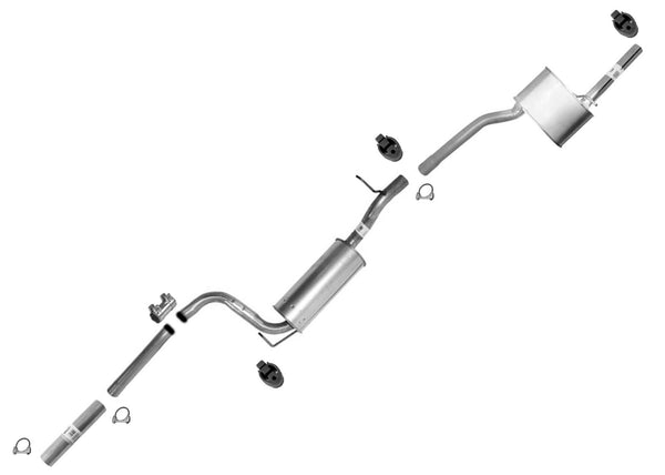 Exhaust System Resonator Pipe Muffler Tail Pipe for Ford Focus Wagon 00-07