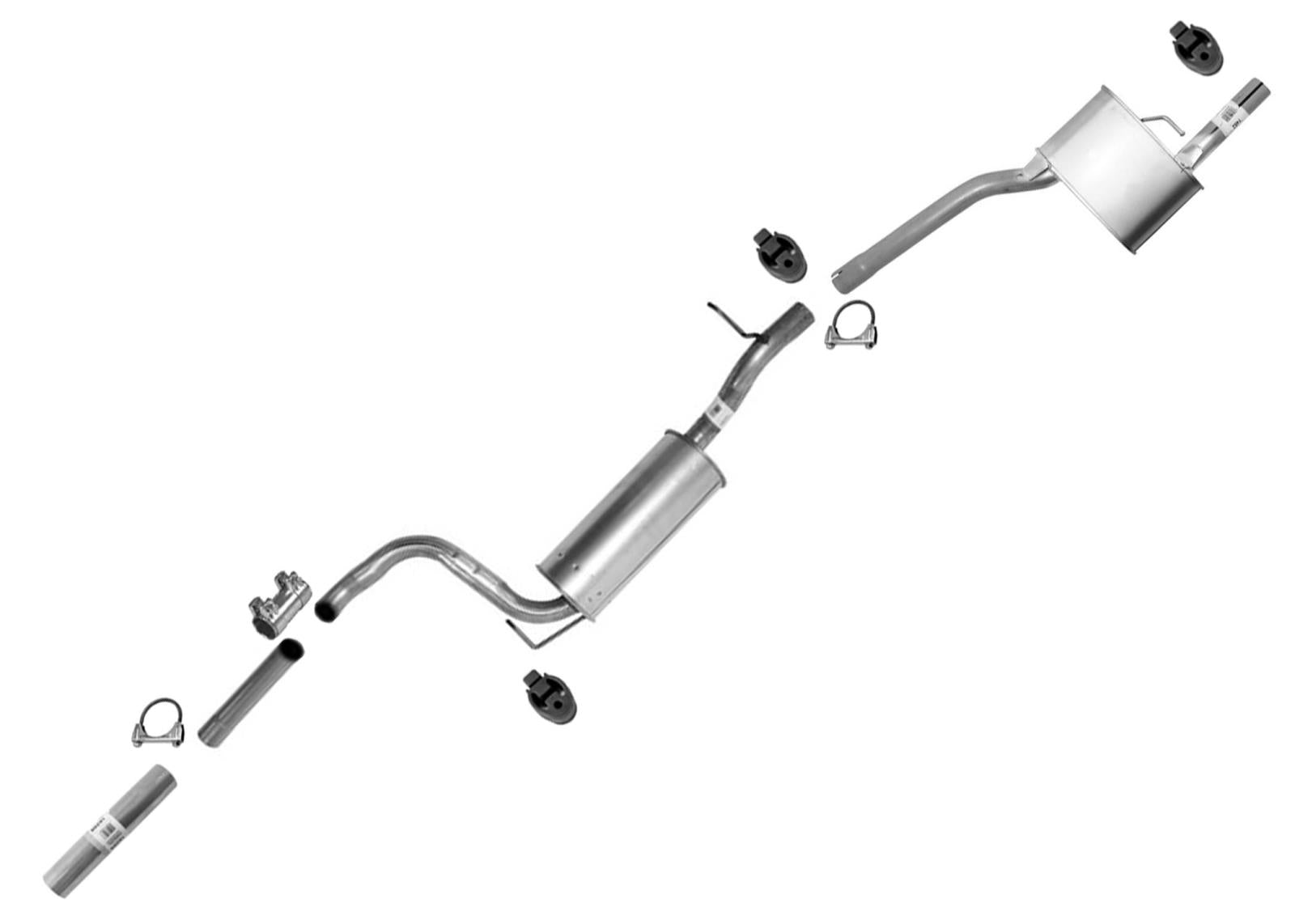 Tubo de escape del silenciador del tubo del resonador del sistema de escape para Ford Focus Sedan 2000-2007