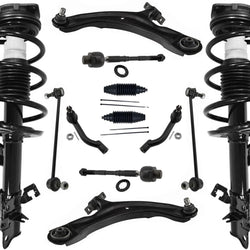 Front Struts Lower Control Arms Tie Rods & Links For Nissan Rogue 2008-2012