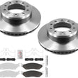 Fleet Galvanized Brake Pads & Coated Rotors For Ford F450 Super D 05-16 10 Hole