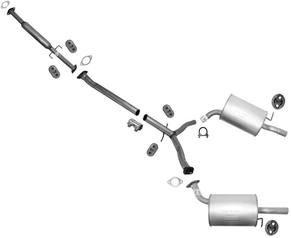 Resonator Ext Pipe Dual Muffler Exhaust System for Hyundai Sonata 3.3L 06-08