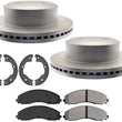 Rotores recubiertos con almohadillas semimetálicas para servicio de flota PARA Ford F450 F550 Super Duty 17-22 