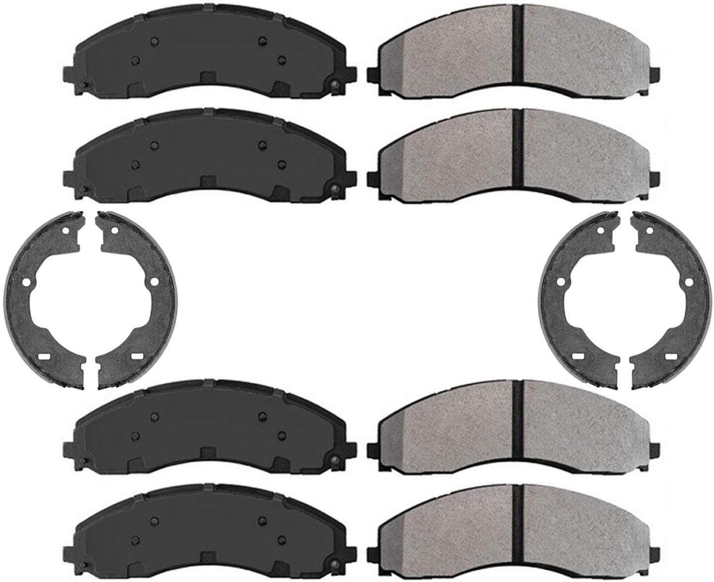 Zapatos de estacionamiento con almohadillas semimetálicas para servicio de flota para Ford F450 F550 Super Duty 17-22 