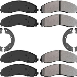 Fleet Duty Semi Metallic Pads Parking Shoes For 17-22 Ford F450 F550 Super Duty