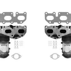 Front Left & Right Exhaust Manifolds W/ Converter for Hyundai Azera 06-10 3.8L