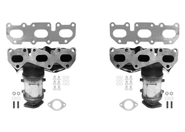 Front Left & Right Exhaust Manifolds W/ Converter for Hyundai Azera 06-10 3.8L