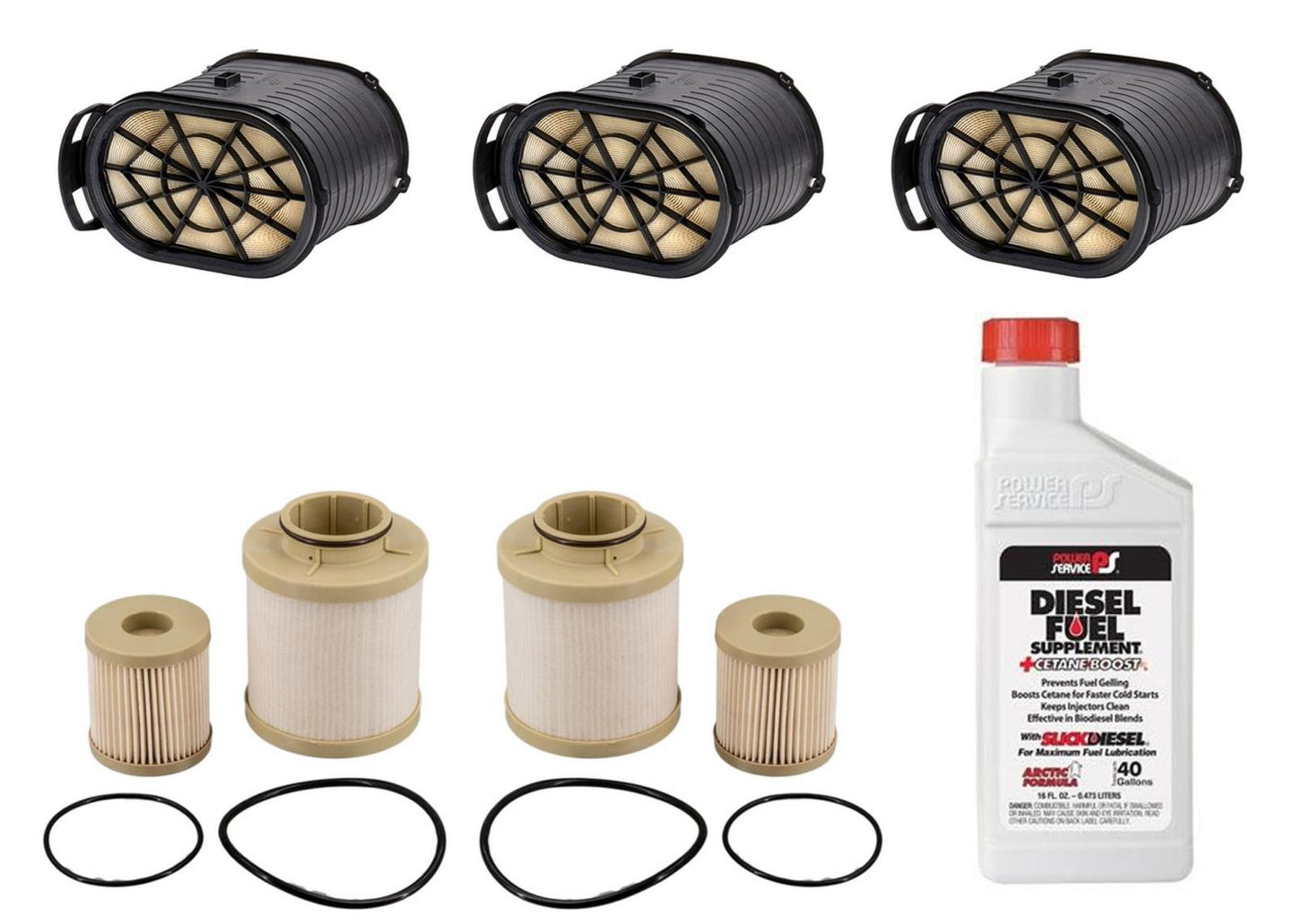 For Ford F250 Super 6.0 Turbo Diesel (3) AIR FILTER F250 F350 3C3Z-9601-BA BC