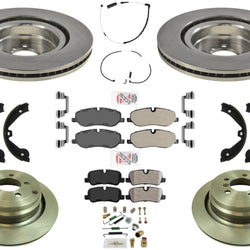 F&R Disc Brake Rotors Pads Hardware For 06-09 Land Rover Ranger Rover 4.4 HSE