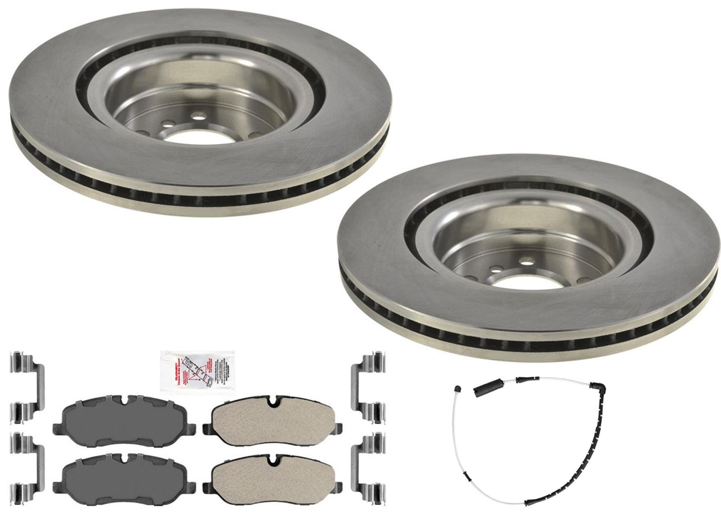 Front Disc Brake Rotors Pads Hardware For 06-09 Land Rover Ranger Rover 4.4 HSE