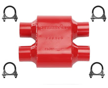 Cherry Bomb 7481CB Silenciador de 12 pulgadas OAL, cuerpo de 6 pulgadas, entrada de 2,5 pulgadas, salida de 2,5 pulgadas