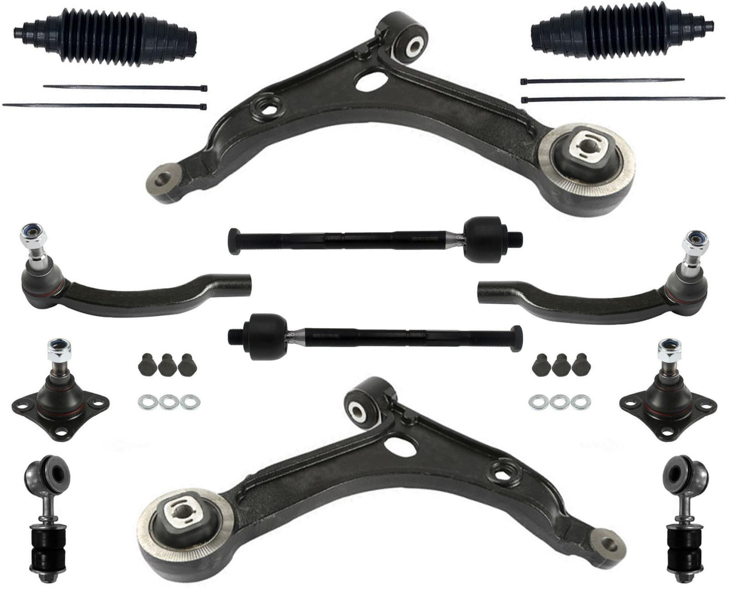 Front Control Arms Ball Joints Tie Rods Links For Ram Promaster 1500 2014-2021