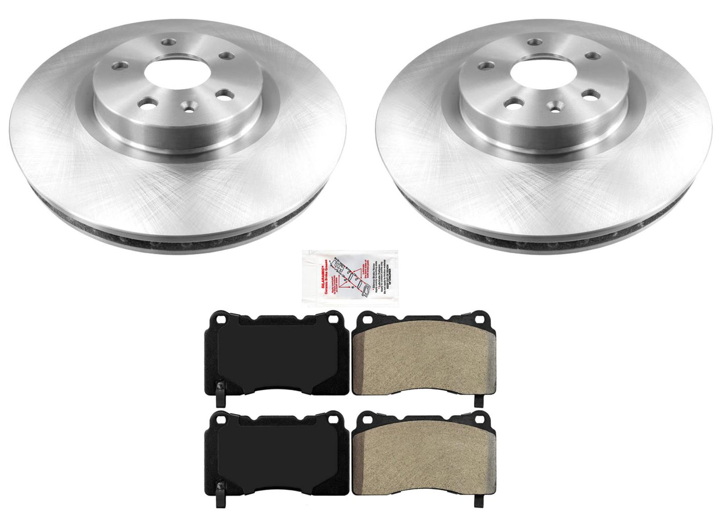 Rotores de freno de disco recubiertos Frt 5, pastillas semimetálicas para Cadillac XTS 13-19