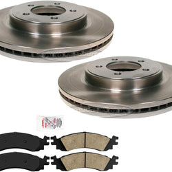 Front Brake Rotors & Ceramic Brake Pads For Ford Explorer & Mountaineer 06-2010