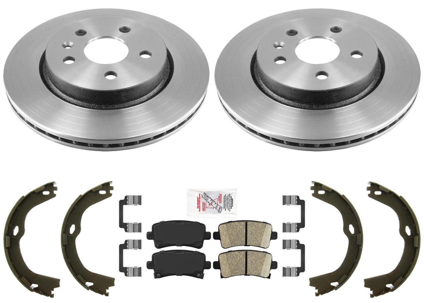 Pastillas de freno traseras de rotores de freno de disco de rendimiento de 5 LUG para Cadillac XTS 2013-2019