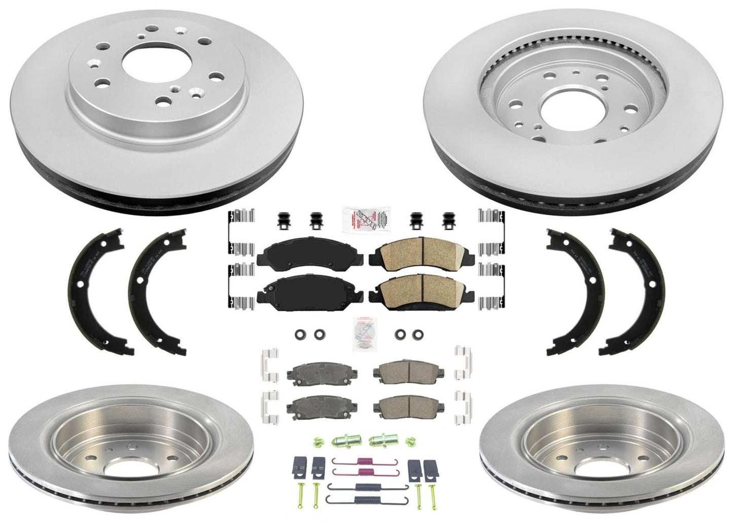 6LUG Disc Brake Rotors Brake Pads Hardware For Cadillac XTS 2013-2019 Limousine