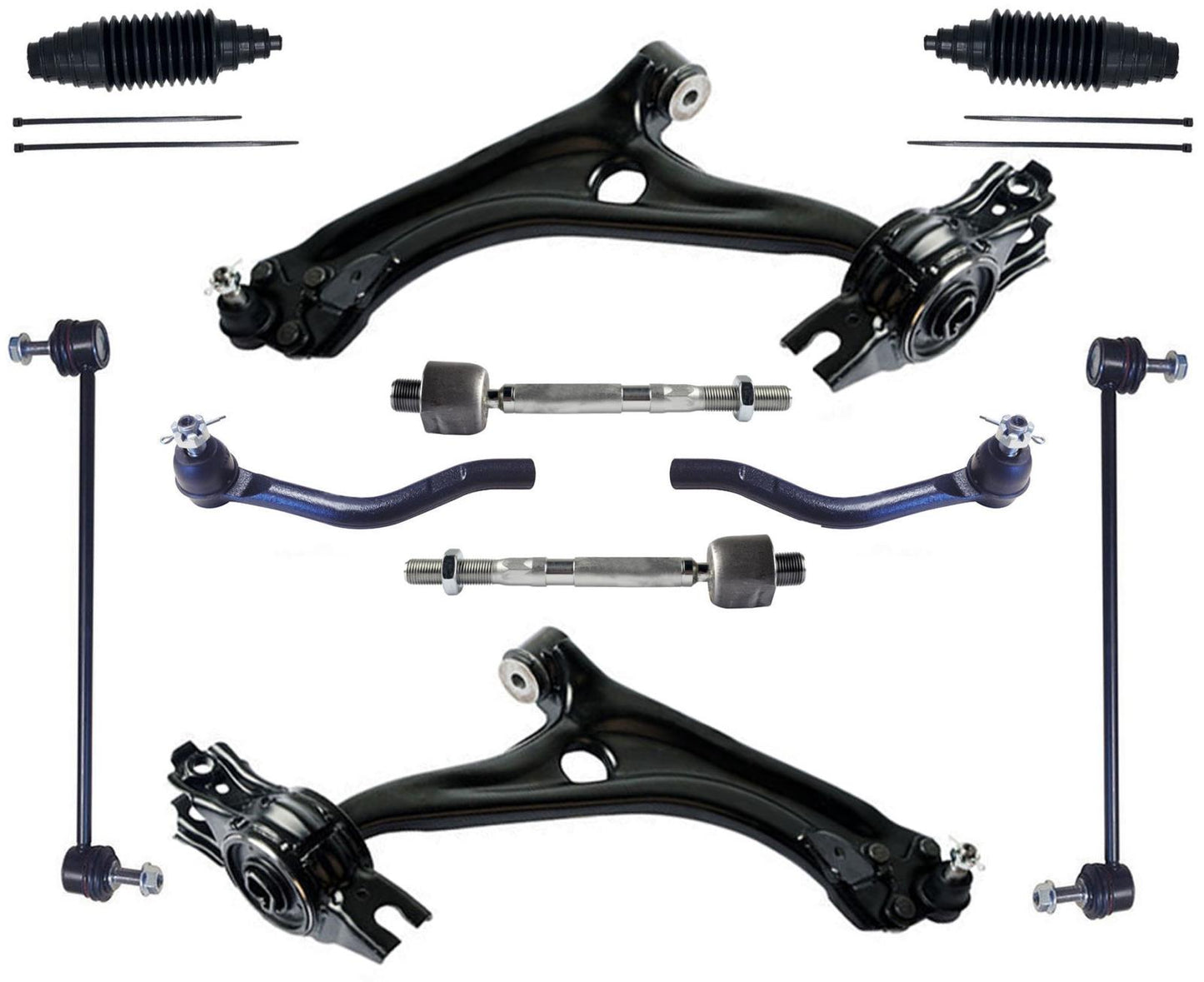 Brazos de control inferiores delanteros, rótulas, tirantes y enlaces para Honda Civic 2016-2021