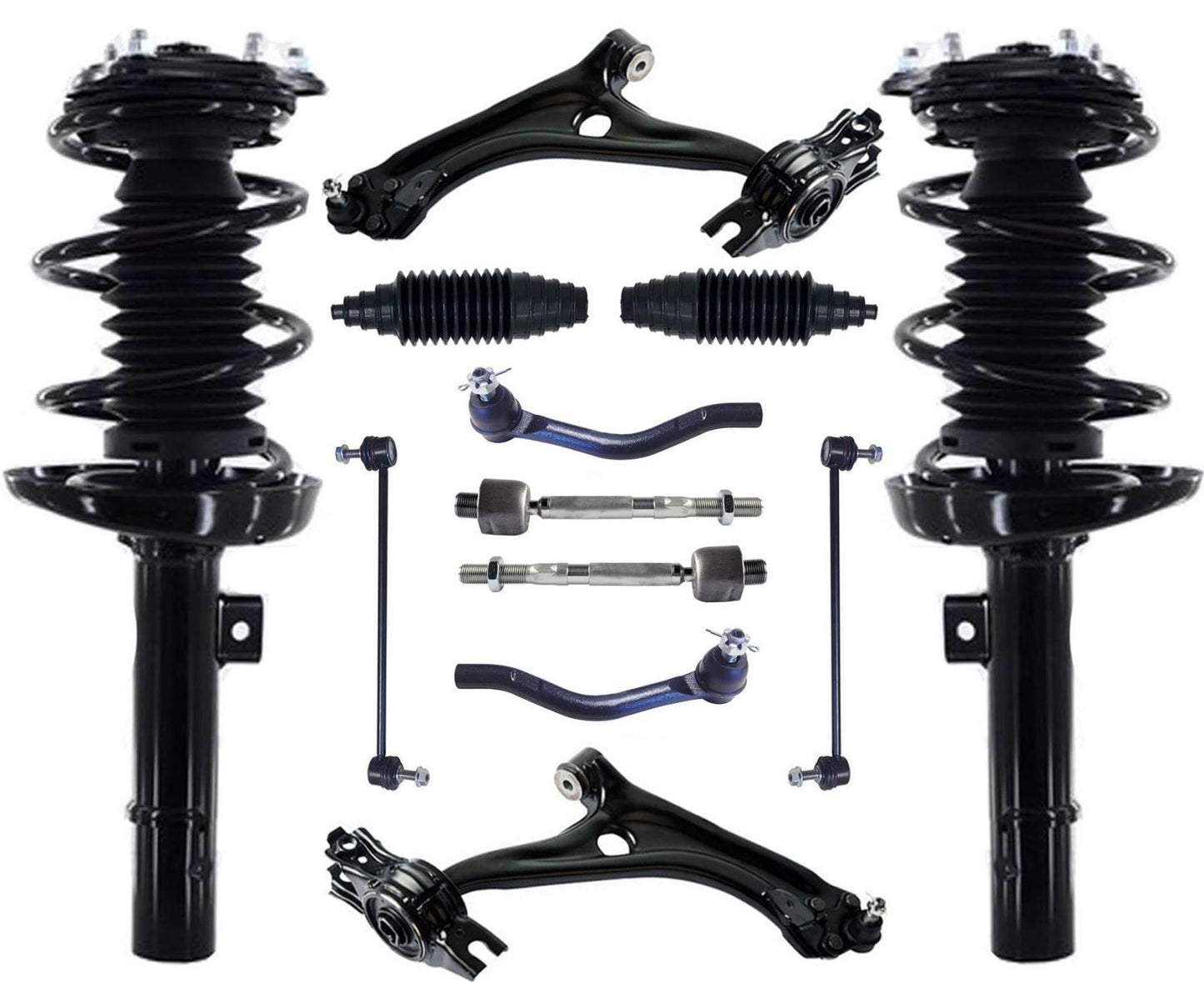 Front Struts Control Arms Tie Rods & Links For Honda Civic 2017-2021 Hatchback