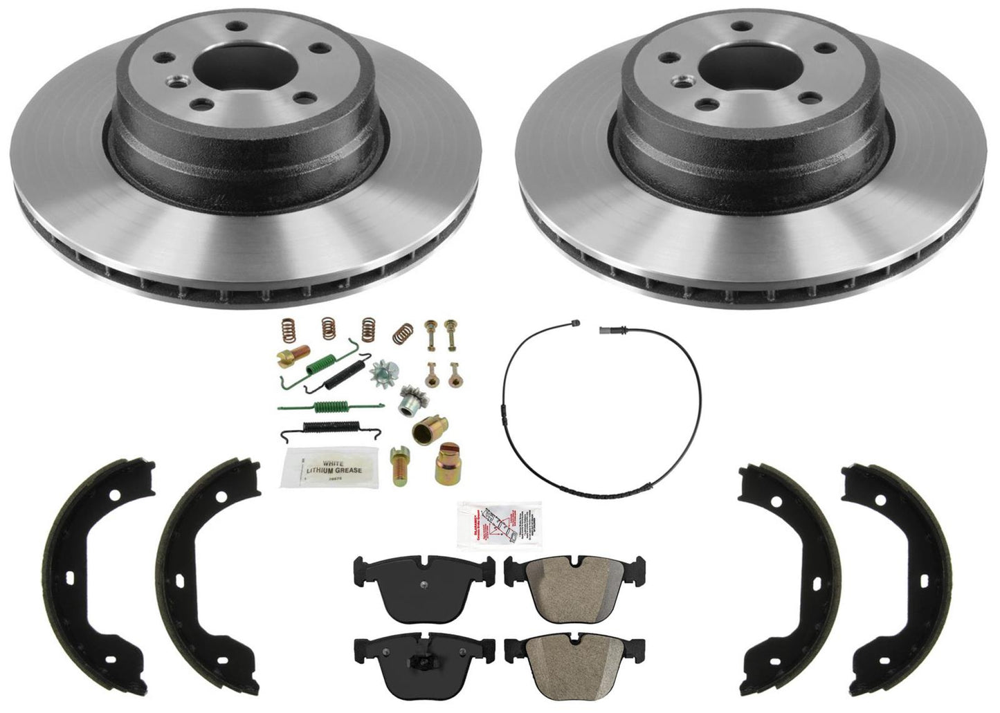 Pastillas de rotores de freno de disco de carbono de rendimiento trasero para BMW X5 2007-2009 V8 4.8L 