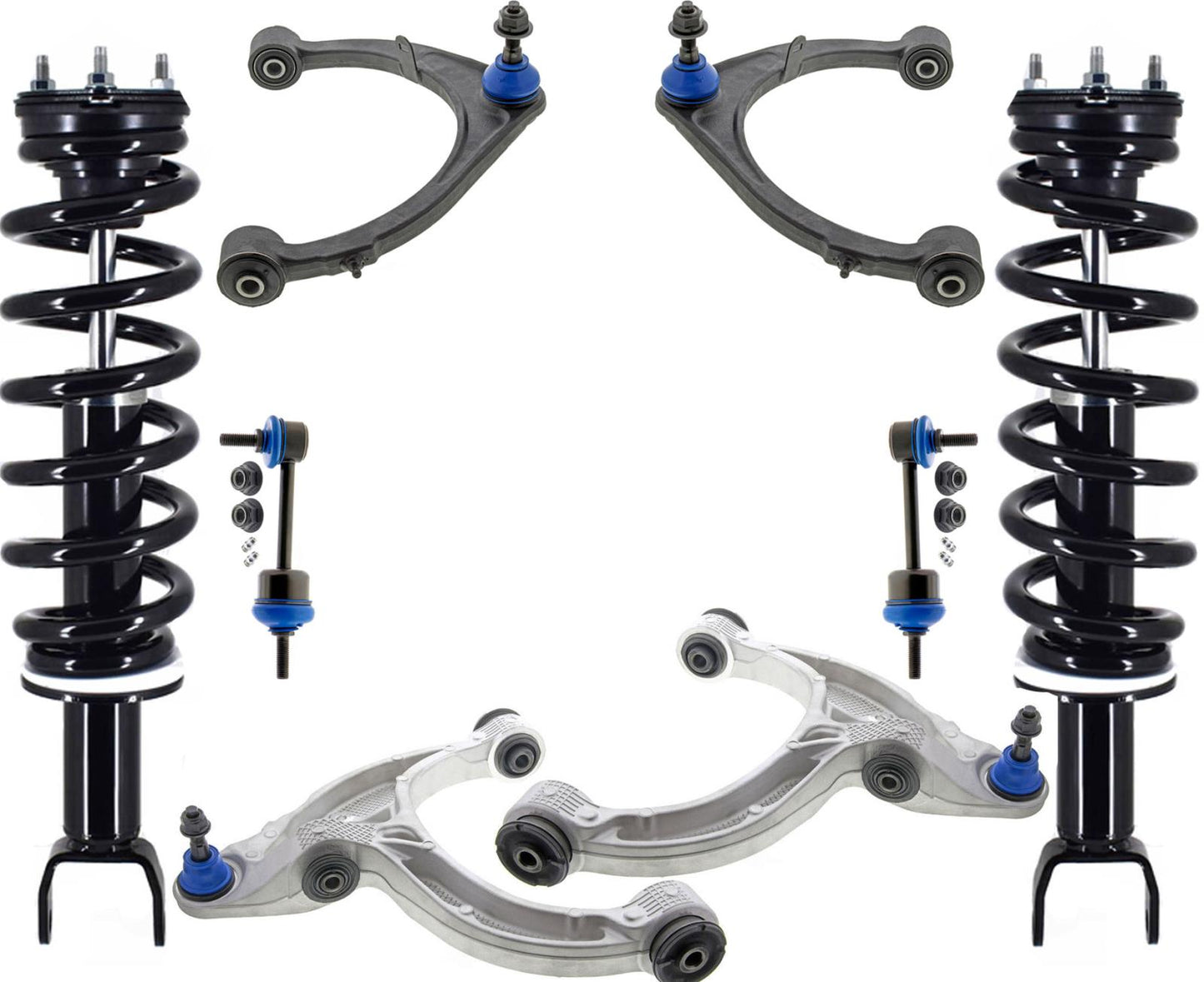 Front Struts Control Arms & Sway Bar Links For Ram 1500 2019-2023 4 Wheel Drive
