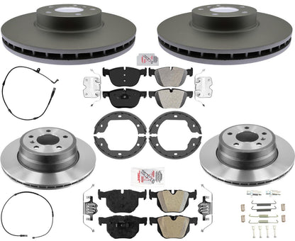 Front Rear GEO Coated Disc Brake Rotors for BMW X5 xDrive35i 3.0L 2010-2018
